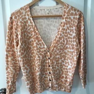 J crew leopard print cardi